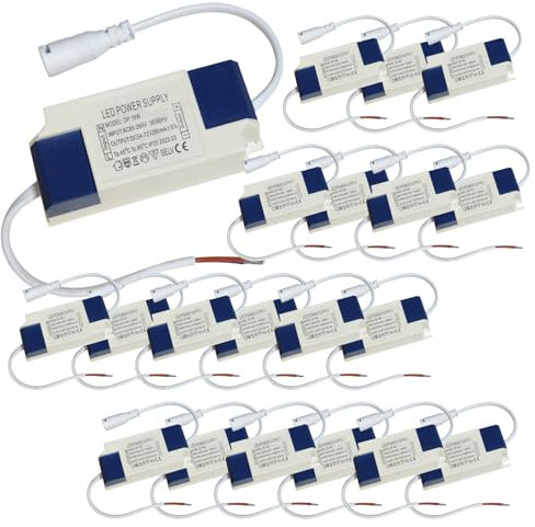 LED ATOMANT Lot de 20 Driver 14 à 20W DC pour Spot, Panneau ou Plafonnier LED Standard, En conformité avec les normes CE et RoHS