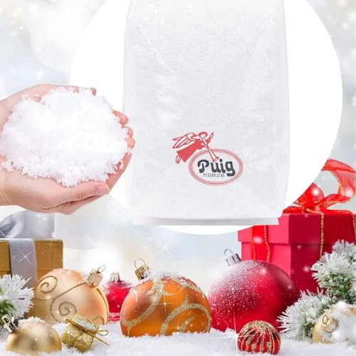 CYCLALON Natural Materials to Decorate the Nativity Scene – Sand, Earth, Stones, Straw and Artificial Snow – Ideal for Christmas Scenes and Nativity Scenes (Snow)