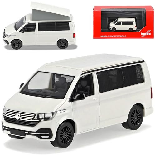 Volkwagen T6 California Personen Transporter Weiss T6.1 Version Ab 3. Facelift 2019 H0 1/87 Herpa Modell Auto mit individiuellem Wunschkennzeichen
