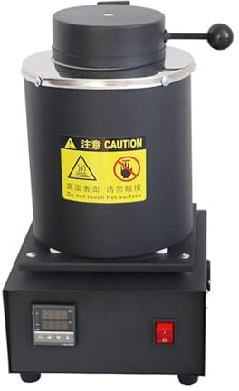 Radiateurs à induction, Four de fusion électrique, 1600W, 3KG, creuset en Graphite for or, argent, cuivre, aluminium, outil de fusion de bijoux(Zwart)
