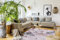 NETLINE HOME Teppich Wohnzimmer - Waschbarer - Teppich Rutsch Stop - rutschfeste Teppiche Aus Baumwolle Gewebt - Vintage Boho Teppich Für, Schlafzimmer Küche Flur Und Salon (BEIGE, 80X150)