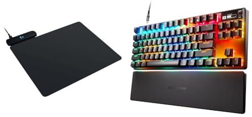 Logitech G POWERPLAY Tapis & SteelSeries Clavier HyperMagnetic Gaming Apex Pro