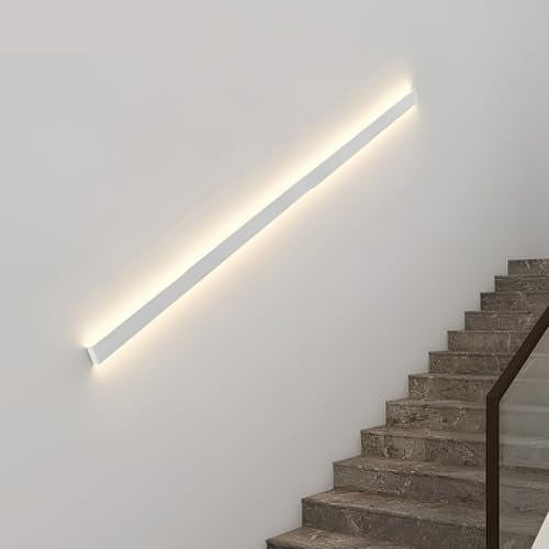 Pasamanos de Escalera con luz LED, para Interiores y Exteriores, fácil instalación, con detección de Movimiento, Tres ajustes de Color de luz, para escalones, pasillos, terrazas, porches y entradas