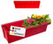 Hossi's Wholesale 2 Euro-Paletten Blumenkästen-Einsätze | mit Hängesystem zum Einhängen | 37,3cm Rot | Pflanzkasten für Europalette Palette | Balkonkasten | Blumentopf | extrem stabil
