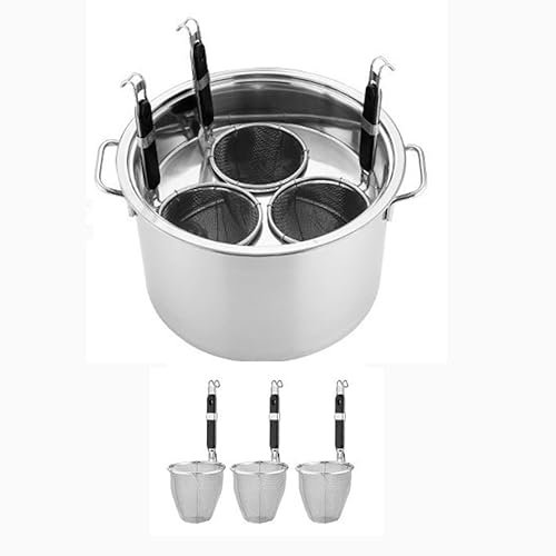 GAOAZHEN Stainless Steel Pasta Pot with Insert, Divider, and Strainer for Quick and Easy Cooking in Kitchens
