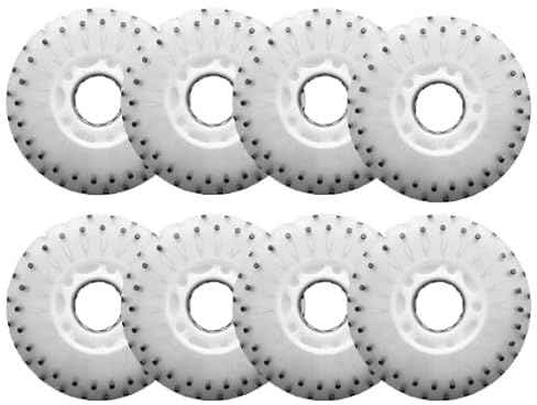 LED beleuchtete Inline-Skate-Rollen, 70-80 mm, Härtegrad 90A, mehrfarbig, 104 Feuersteinpartikel (weißes Licht, 80 mm)