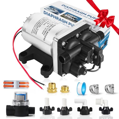 12V RV Water Pump 4008-101-A65/E65 | 3.0 GPM - 55 PSI | Self-Priming & Quiet RV Water Pump | Thermal Protection & Dry Safe (Luxury 4008-101-A65/E65)