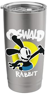Oswald Rabbit Vintage Cartoon Bunny Yellow Stainless Steel Insulated Tumbler