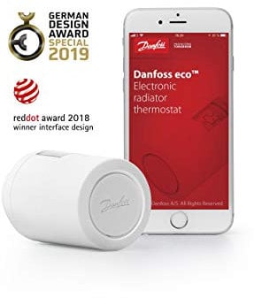 Danfoss ECO2 Programmierbares Heizkörperthermostat, Weiß