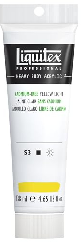 Liquitex 138 ml Professional Heavy Body Cadmium Acrylic Paint Tube, Light Yellow