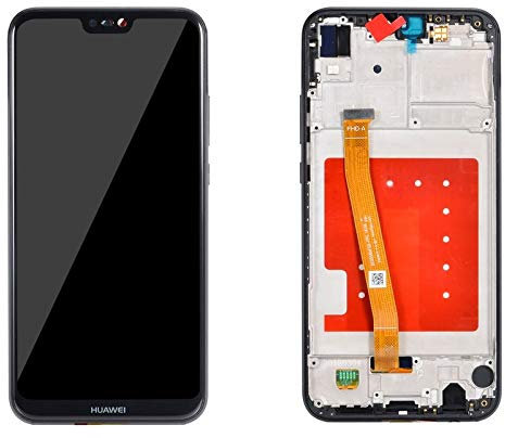 Handyteile24 ✅ ? ? ? ? LCD Display Digitizer Bildschirm Touchscreen Touch Screen Glas mit Rahmen in Schwarz/Black für Huawei P20 Lite