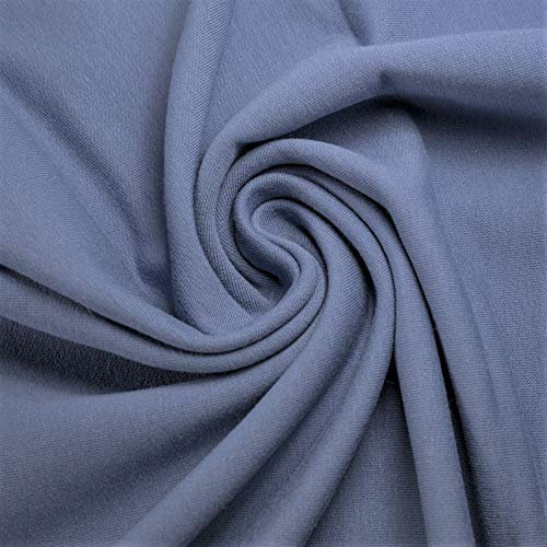 Sweat Stoff Eike von Swafing - Meterware - 0,25 cm angeraut - Öko Tex Standard 100 - Wintersweat Angeraut (Rauchblau 259)