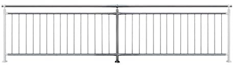TIBU Geländer senkrechte Streben Balkon Terrasse Brüstung in der Länge: 4010 mm Höhe:1000 mm