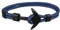 EXINOX Pulsera Nautica | Hombre Mujer | Nautica Edition | Ancla Negro Mate (Azul Marino)