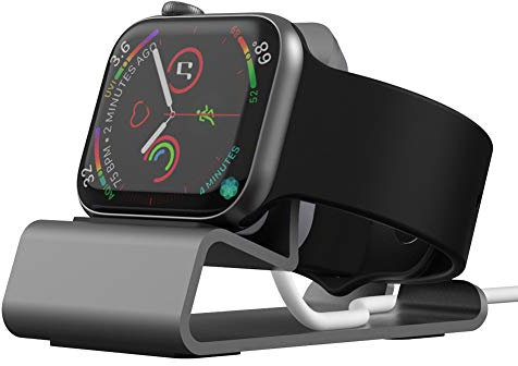 Charger Stand for Apple Watch Series 7 45mm/41mm, Series SE/6/5/4 44mm/40mm, Series 3/2 42mm/38mm, Aluminum iWatch Charging Stand Dock Station Holder