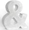 K&L Wall Art Zement Beton & Deko Buchstaben Dekobuchstabe Farbtherapie fuer Lichterkette Tisch Deko Kinderzimmer Stimmungslicht (Beton Symbol & 15cm)