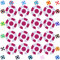 Acclaim Lawn Bowls Identification Stickers Markers Standard 5.5 cm Diameter 4 Full Sets Of 4 Self Adhesive Segmented Two Colour (Pastel Pink/Cerise)