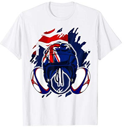 Neuseeland Rugby Trikot, New Zealand Flag Rugby Jersey T-Shirt