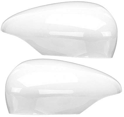 Wing Mirror Cover Cap Replacement for Ford Fiesta MK7 2009-2015, Door Wing Mirror Covers Car Rearview Mirror Cap 1 Pair (Frozen White)