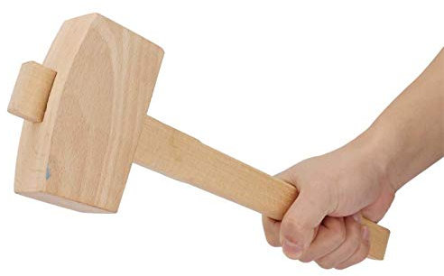 Martello per Legno da Carpentiere Martello per Intaglio del Legno Mazzuolo per la Lavorazione del Legno in Legno di Faggio Strumento di Maschiatura Professionale in Legno Sorprendente Gratuito(L)