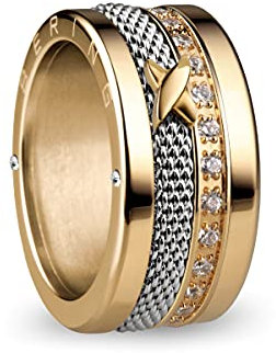 BERING Austauschbar Ringkombination für Damen in Gold & Silber mit einzigartigem Twist- & Change System, Memel