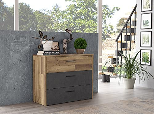 möbelando Kommode Beistellschrank Schubladenkommode Standschrank Schrank Rhodos I