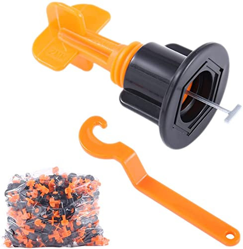 TOPWAY Multifunktions-Fliesen-Nivelliersystem 200er Pack Wiederverwendbare Fliesen-Nivellierelemente Abstandshalter für Gebäudewände Böden + Schraubenschlüssel