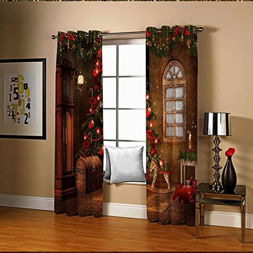 Amdxd X Bedroom Curtains Bedroom Curtain Box For Christmas Tree Decoration Window Curtain 214x244CM