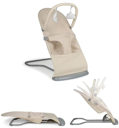 MS BabyWorld – Lullaby – Hamaca para Bebé 2 en 1 | Mecedora y Silla Reclinable | Vaivén Natural | Plegable | Arco de Juegos | Vibración Suave | para Recién Nacidos hasta 9 kg