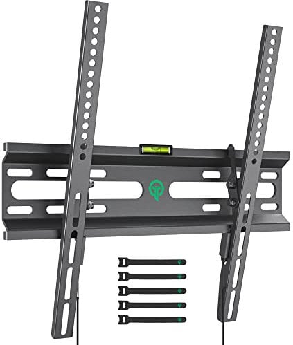Tiptop Gear Soporte Pared TV de 32 a 55 Pulgadas, Soporte TV Pared con Inclinable y Resistente, Soporte de TV Capacidad de Peso de 45 kg, Máximo VESA 400 x 400 mm