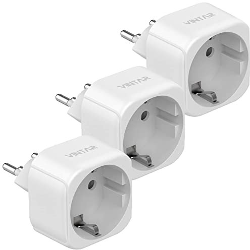 VINTAR 3PC Adaptateur de Voyage France vers Suisse, Adaptateur de Prise Europe vers Suisse pour Suisse, Maldives, Rwanda, Liechtenstein, Certification CE Type J