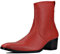 Stivali da uomo in pelle con suola in gomma Stivali da Moto da Motociclista Cowboy con cerniera Chukka Stivaletti Classico Tacco Alto