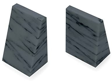 Lot de 2 Serre-Livres en marbre Gris