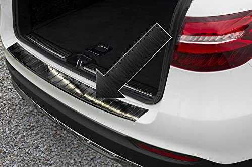 Ladekantenschutz Edelstahl schwarz Graphit kompatibel mit Mercedes GLC SUV Typ X253 ab Baujahr 06.2015-3245115