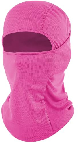 ROXUN Ski Mask Balaclava Shiesty, Motorcycle Summer Cooling Breathable UV Protector for Men/Women Rose Red