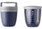 Mepal | Fruit Pack Ellipse | Fruitpot und Lunchpot | Ideal für Obst und Gemüse unterwegs | Obstbox mit Gabel & Sieb | Meal Prep Box mit Deckel | Nordic Denim