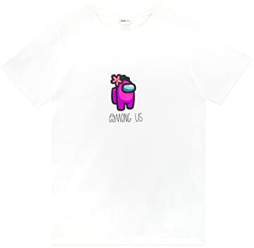 Among Us Girls T-Shirt Gaming Short Sleeve Tee for Kids 13-14 Years White