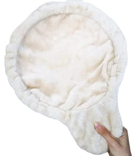 Linghe Hamac pour Chat en Peluche Doux Adapté Au Cadre d'escalade pour Chat Bricolage Litière pour Chat avec Installation d'arbre à Chat Suspendu Hamac Cuillère pour Chat épaissi (Beige)