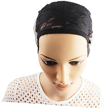 Garneck Lace Wig Cap Schwarz Dehnbar Atmungsaktiv Verstellbar Für Haarflechten Und Perückenherstellung Strapazierfähig Leicht Zum Fixieren Und Waschen
