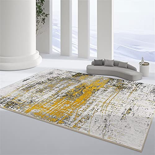 RUGMRZ Deko Modern Abstraktes schmutzabweisendes Wohnzimmer teppichläufer Flur rutschfest grau kinderzimmerteppich Teppich Für Balkon Wetterfest deko modern Teppich wohnzimmer300x400CM