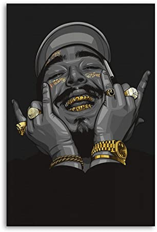 NOEMOHA Poster, Motiv: Legends Rap-Sänger Malone, dekoratives Gemälde, Leinwand, Wandposter und Kunstdruck, moderne Familienschlafzimmer-Dekoration, Poster, 20 x 30 cm