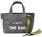 VINT+ Canvas Bag Damen Handtasche – Moderne Schultertasche mit wählbarem Tragegurt – Casual Shopper Tasche ideal für Arbeit, Uni, Schule & Reise | Wasserabweisend, 100% Baumwolle | Small, Grau