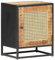 YUJINMY Nachttisch 40x30x50 cm Raues Mangoholz und Wiener Geflecht Yujin stroe