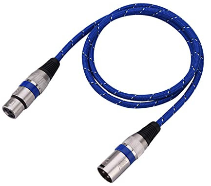 BONKZEBU XLR Male to Female Plug Balance 3pin Microphone Mic Audio Cable 1M - 20M for Audio Microphone Mic Extension (1m / 3.28ft)