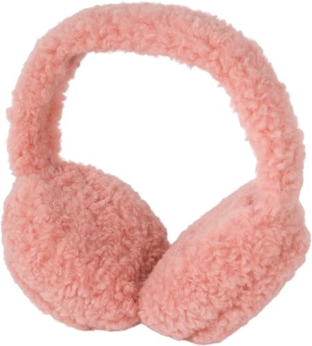 styleBREAKER Damen Ohrenschützer aus Teddyplüsch | Flauschige Earmuffs mit flexiblem Bügel | Warme Teddyfell Ohrenwärmer für Winter Spaziergänge und Freizeit, Farbe:Rosa
