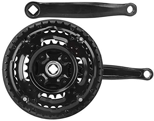 Carbon Stahl Kurbelgarnitur 24-34-42T mit Kettenabdeckung Variable Geschwindigkeit Mountainbike Rennräder