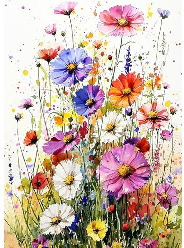 AIRDEA Full Drill Landscape Diamond Art Kits Adults, 5D DIY Flowers Diamond Painting Kit, Gem Arts and Crafts for Adults for Home Wall Decor 30x40 cm