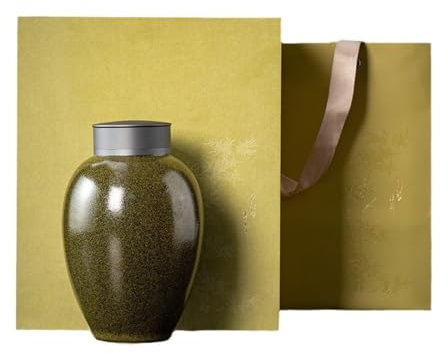 CVNIMV Tea Jars Ceramic Loose Tea Storage Container Jar Sealed Jar with Tea Spoon Tea Storage Jar Tea Set Single Jar Gift Box Set Tea Storage Containers with Lids