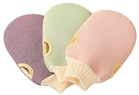 DEARMAMY 2pcs Bath Towel Gloves Exfoliating Gloves for Full Body Massage Light for Home Shower Use