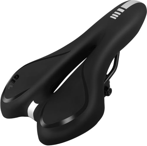 Rarapop Mountain Bike Saddle, Comfortable Bike Seat for Men & Women, Breathable & Soft & Waterproof Bike Saddle Cushion, Gel Bicycle Saddle for MTB, BMX, Road Bike, City Bikes, Exercise Bikes